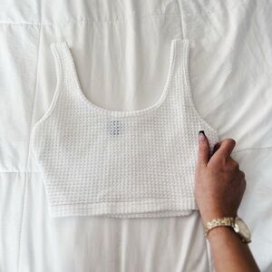 White Knit Boho Crop (S) - Like New